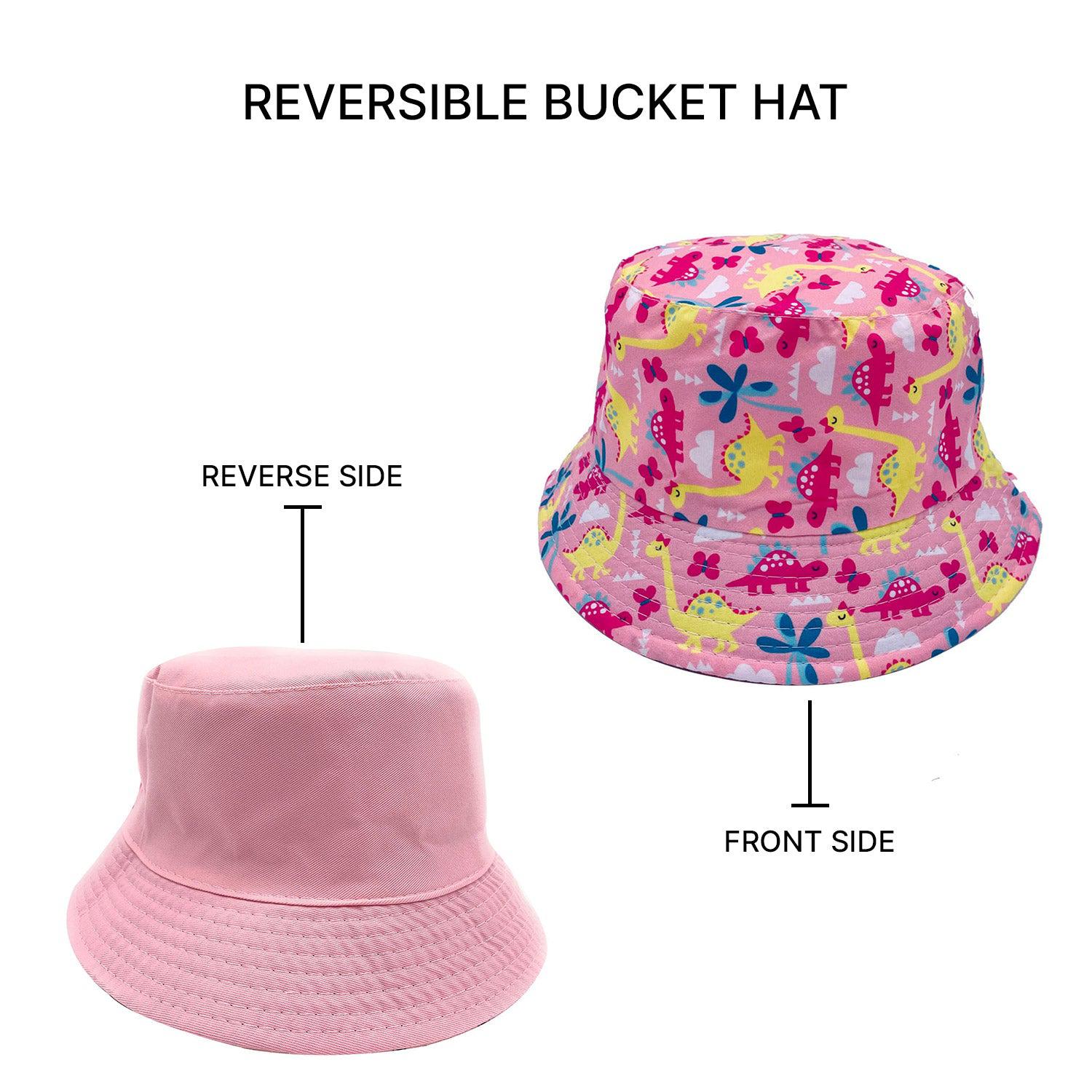 Empire Cove Kids Unicorns Bucket Hat Reversible Fisherman Cap Girls Summer Beach-Unicorn Pink-