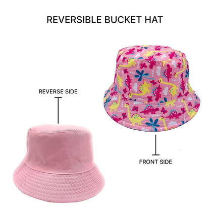 Empire Cove Kids Unicorns Bucket Hat Reversible Fisherman Cap Girls Summer Beach-Unicorn Pink-