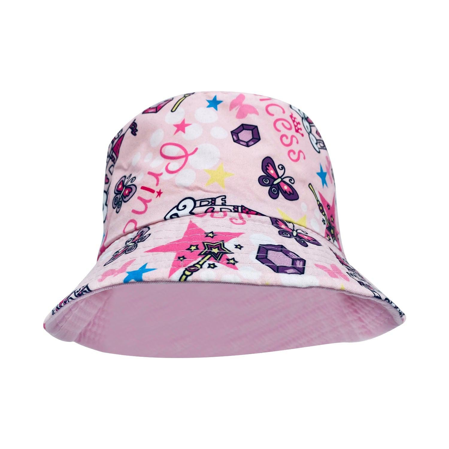 Empire Cove Kids Unicorns Bucket Hat Reversible Fisherman Cap Girls Summer Beach-Unicorn Pink-