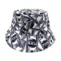 Empire Cove 100 Dollar Bill Money Bucket Hat Reversible Fisherman Cap Women Men-100 Dollar Bill Black-