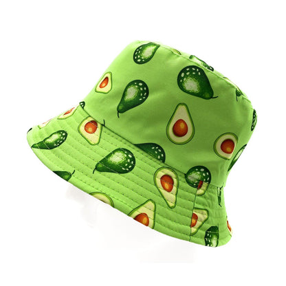 Empire Cove Fruit Designs Bucket Hat Reversible Fisherman Cap Women Men Summer-Avocado-