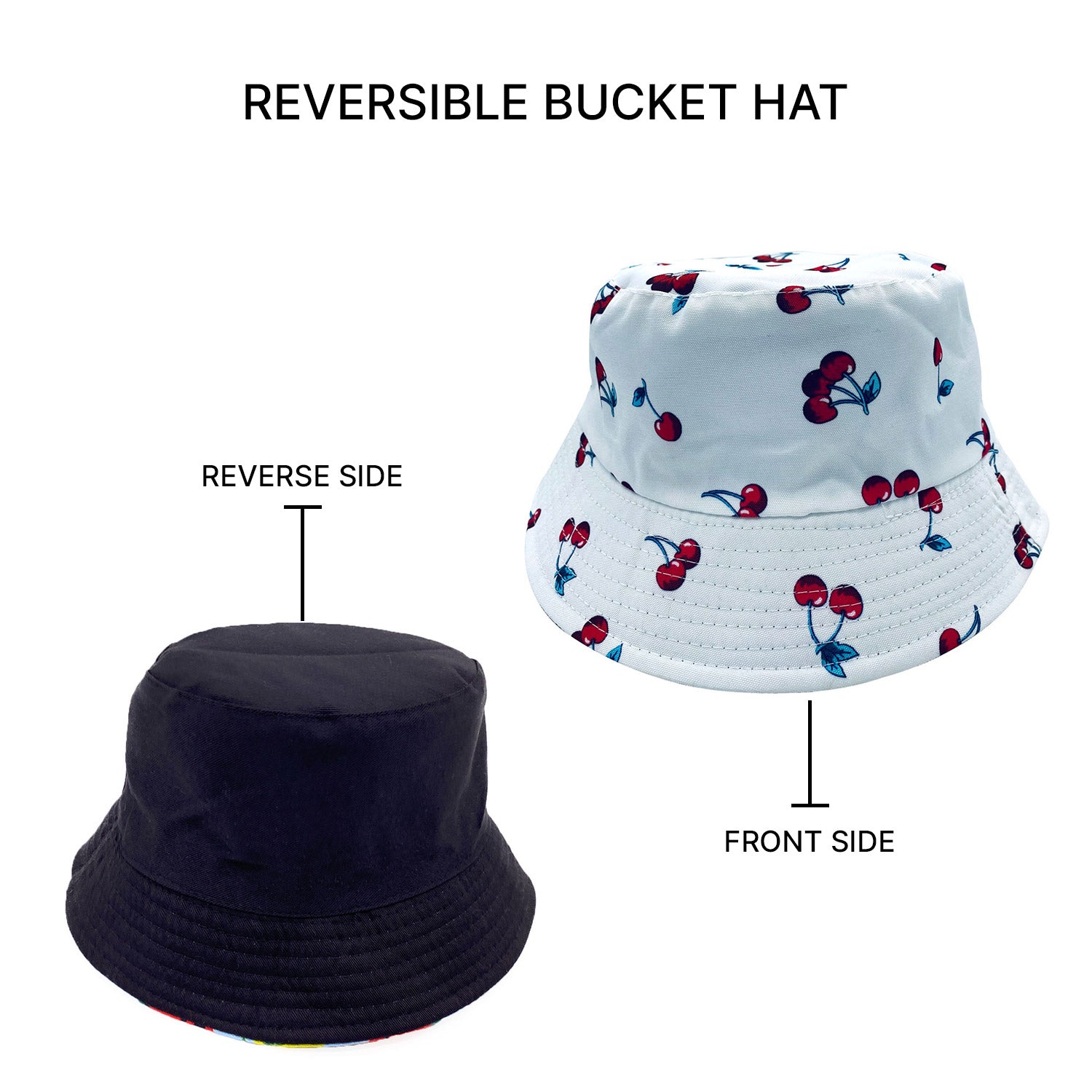 Empire Cove Fruit Designs Bucket Hat Reversible Fisherman Cap Women Men Summer-Avocado-