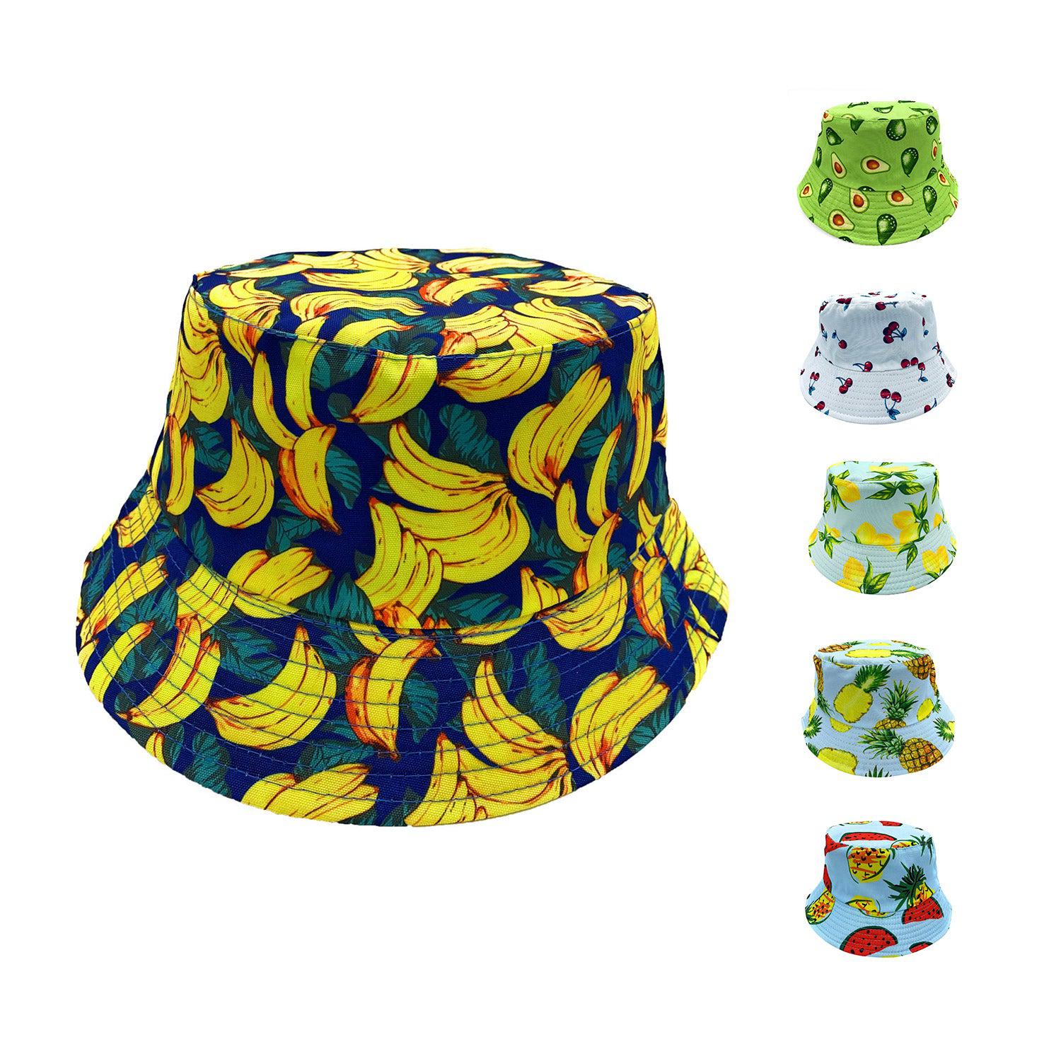 Empire Cove Fruit Designs Bucket Hat Reversible Fisherman Cap Women Men Summer-Avocado-