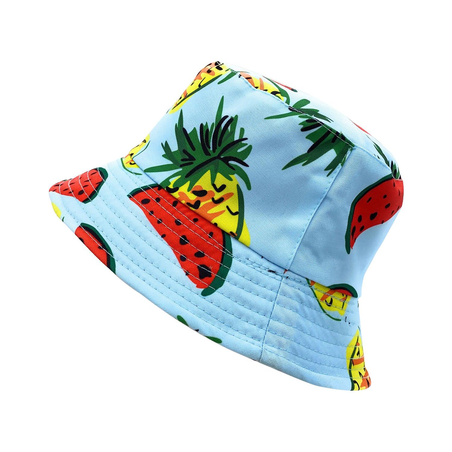 Empire Cove Fruit Designs Bucket Hat Reversible Fisherman Cap Women Men Summer-Avocado-