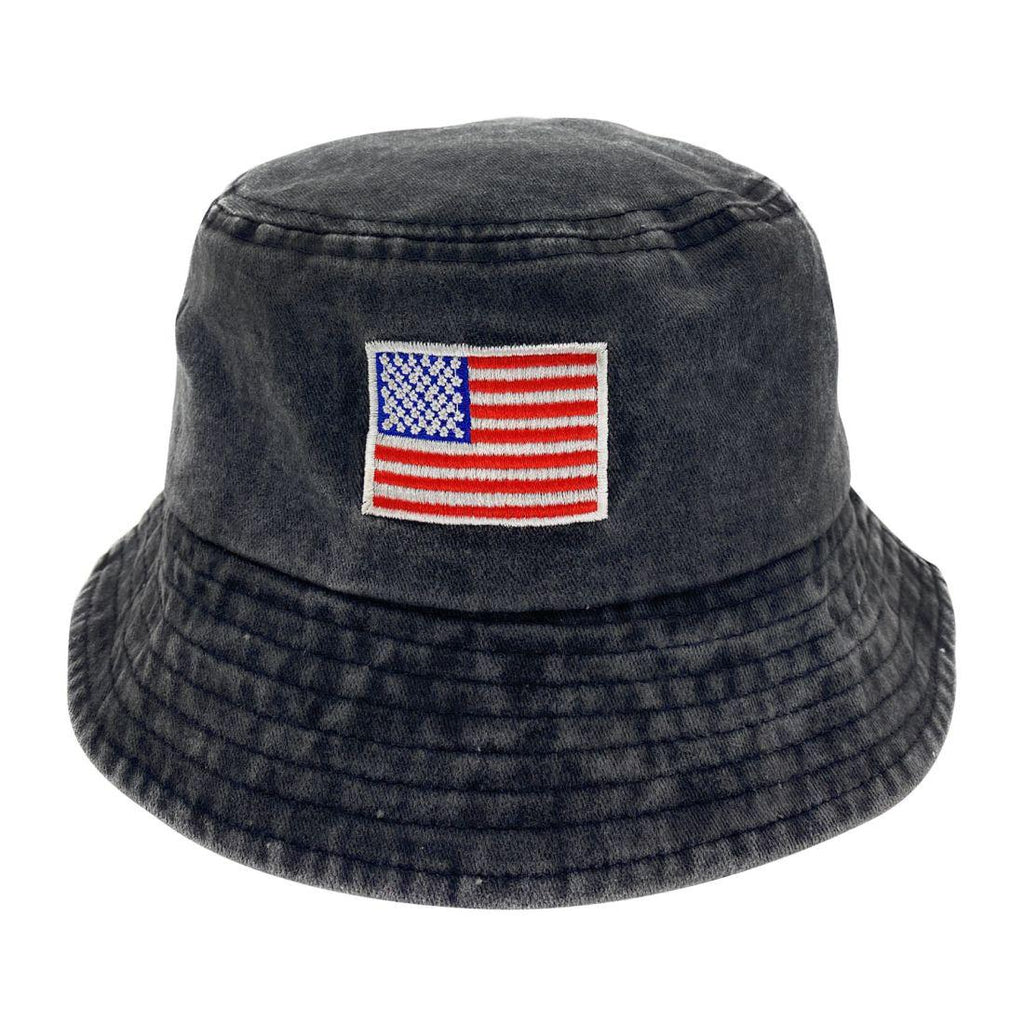 Empire Cove Washed USA Flag Cotton Bucket Hats Patriotic Hats Fisherma
