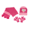 Empire Cove 3 Piece Kids Winter Knit Beanie Set Gloves Hats Scarves Girls Boys-Love Peace-