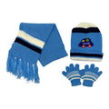 Empire Cove 3 Piece Kids Winter Knit Beanie Set Gloves Hats Scarves Girls Boys-Police-