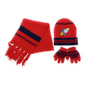 Empire Cove 3 Piece Kids Winter Knit Beanie Set Gloves Hats Scarves Girls Boys-Rocket-