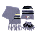 Empire Cove 3 Piece Kids Winter Knit Beanie Set Gloves Hats Scarves Girls Boys-Soccer-