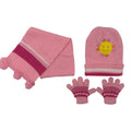 Empire Cove 3 Piece Kids Winter Knit Beanie Set Gloves Hats Scarves Girls Boys-Sunshine-