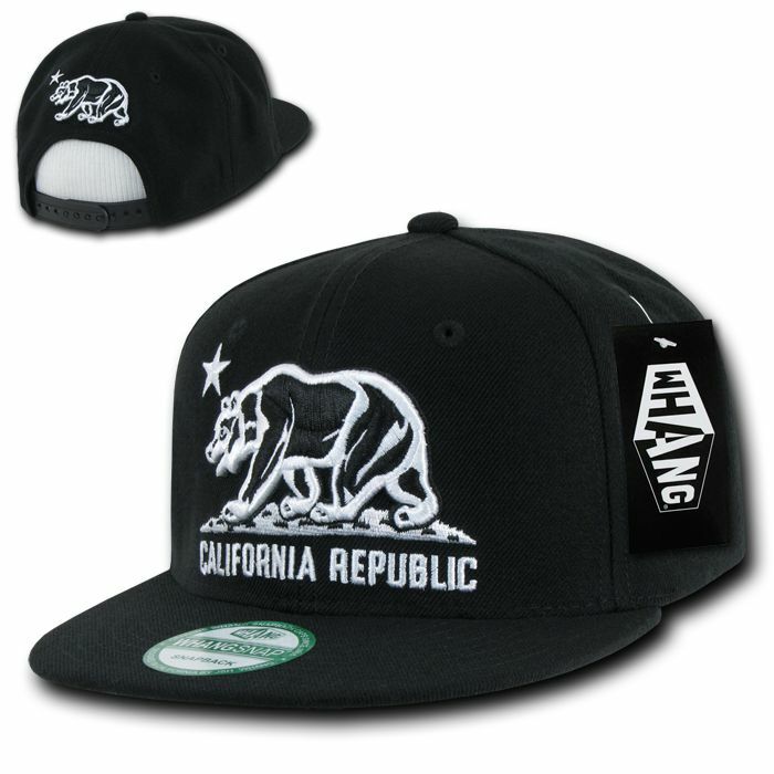 2 Dozen Flat Bill California Cali Republic Bear Snapback Caps Cap Hats Wholesale-