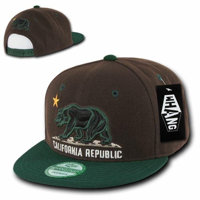 2 Dozen Flat Bill California Cali Republic Bear Snapback Caps Cap Hats Wholesale-