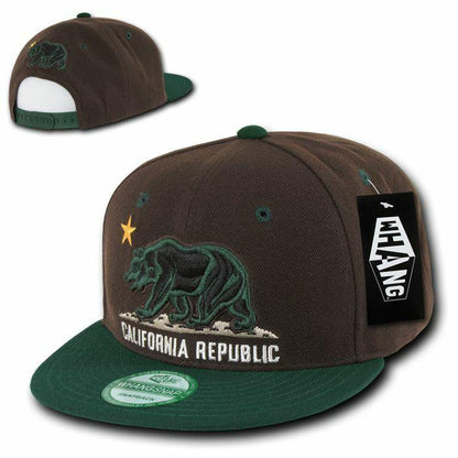 2 Dozen Flat Bill California Cali Republic Bear Snapback Caps Cap Hats Wholesale-