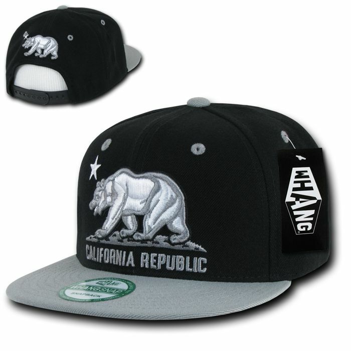 2 Dozen Flat Bill California Cali Republic Bear Snapback Caps Cap Hats Wholesale-