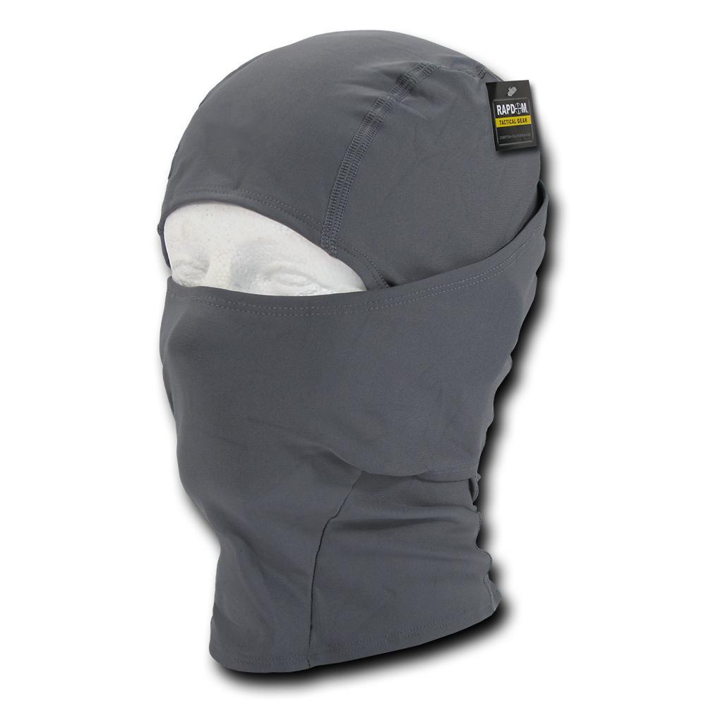 RAPDOM Full Face Mask Convertible Balaclava Poly/Elastane Cloth Reusable-Graphite-
