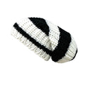Empire Cove Slouch Long Beanie Winter Warm Knit Two Tone Womens Mens Unisex-Black/White-