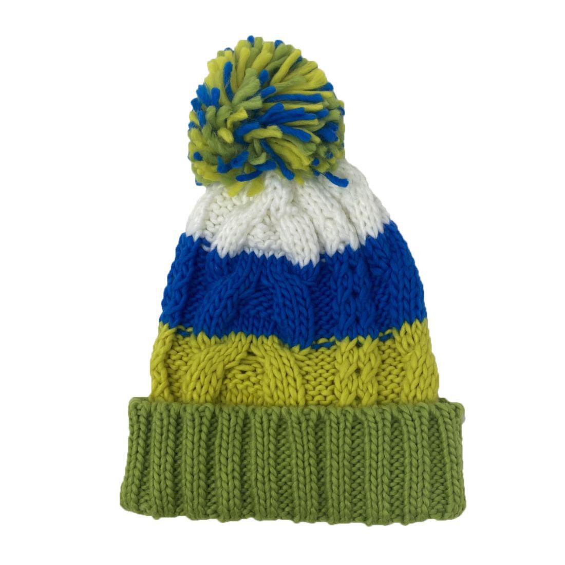 Empire Cove Cable Knit Beanie with Pom Pom Winter Multi Color Womens-Charcoal-