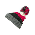 Empire Cove Cable Knit Beanie with Pom Pom Winter Multi Color Womens-Pink-