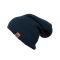 Empire Cove Long Beanie Winter Warm Solid Knit Womens Mens Unisex-Dark Blue-