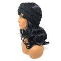 Empire Cove Reversible Headband Beanie Womens Winter Warm Solid Cable Knit-Black-