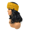 Empire Cove Reversible Headband Beanie Womens Winter Warm Solid Cable Knit-Mustard-