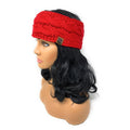 Empire Cove Reversible Headband Beanie Womens Winter Warm Solid Cable Knit-Red-