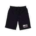RAPDOM TS6 Fleece Gym Shorts Thin Red Line USA Flag-Black-Small-