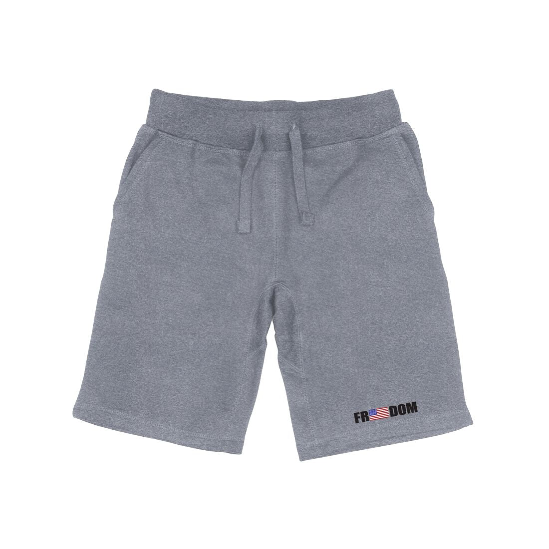 RAPDOM TS6 Fleece Gym Shorts Freedom USA Flag-Heather Grey-Small-