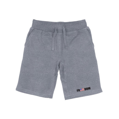 RAPDOM TS6 Fleece Gym Shorts Freedom USA Flag-Heather Grey-Small-