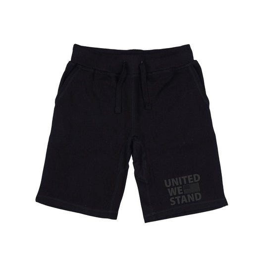 RAPDOM TS6 Fleece Gym Shorts United We Stand USA Flag-Black-Small-