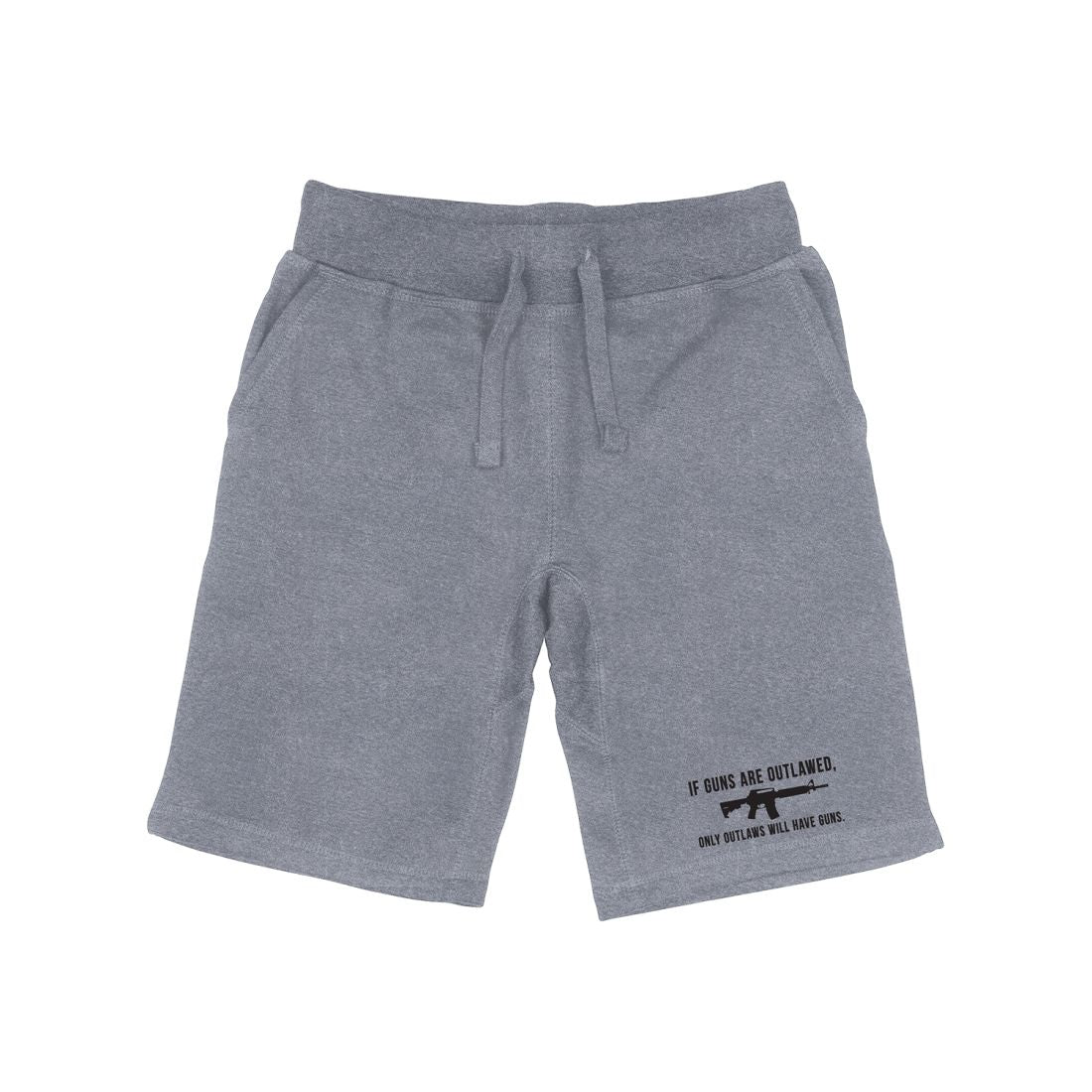 RAPDOM TS6 Fleece Gym Shorts Patriotic Outlaws Outlawed-Heather Grey-Small-