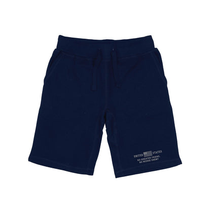 RAPDOM TS6 Fleece Gym Shorts USA Flag No Greater Friend-Navy-Small-