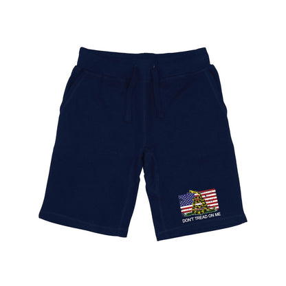 RAPDOM TS6 Fleece Gym Shorts USA Flag Gadsden Snake Don't Tread on Me-Navy-Small-