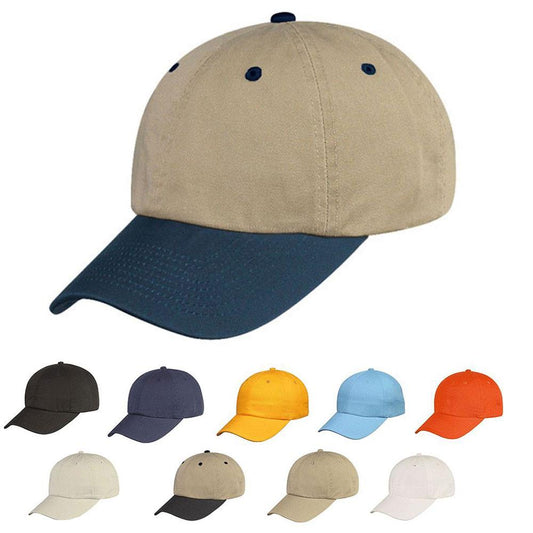 1 Dozen 100% Cotton 6 Panel Low Crown Baseball Caps Hats Wholesale Lot Bulk-