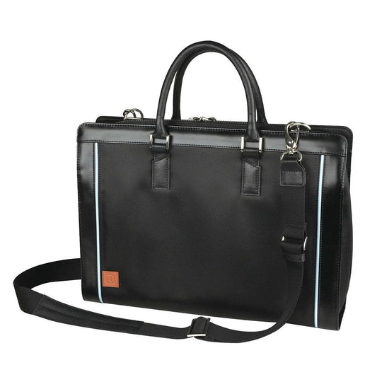 Laptop Notebook Bag Brief Case Expandable Leather Trim to Fit 14inch Computer-