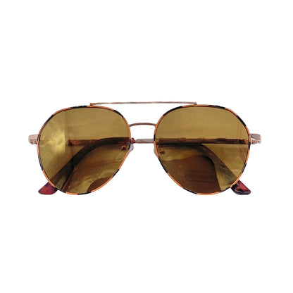 Empire Cove Gradient Aviator Sunglasses Mirrored Lens Metal Frame UV Protection-Black/Smoke-