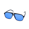 Empire Cove Oversized Aviator Sunglasses Retro Double Bridge Driving UV Protection-Black/Blue-