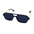 Empire Cove Aviator Sunglasses Retro Stylish Double Bridge UV Protection Driving-Black-