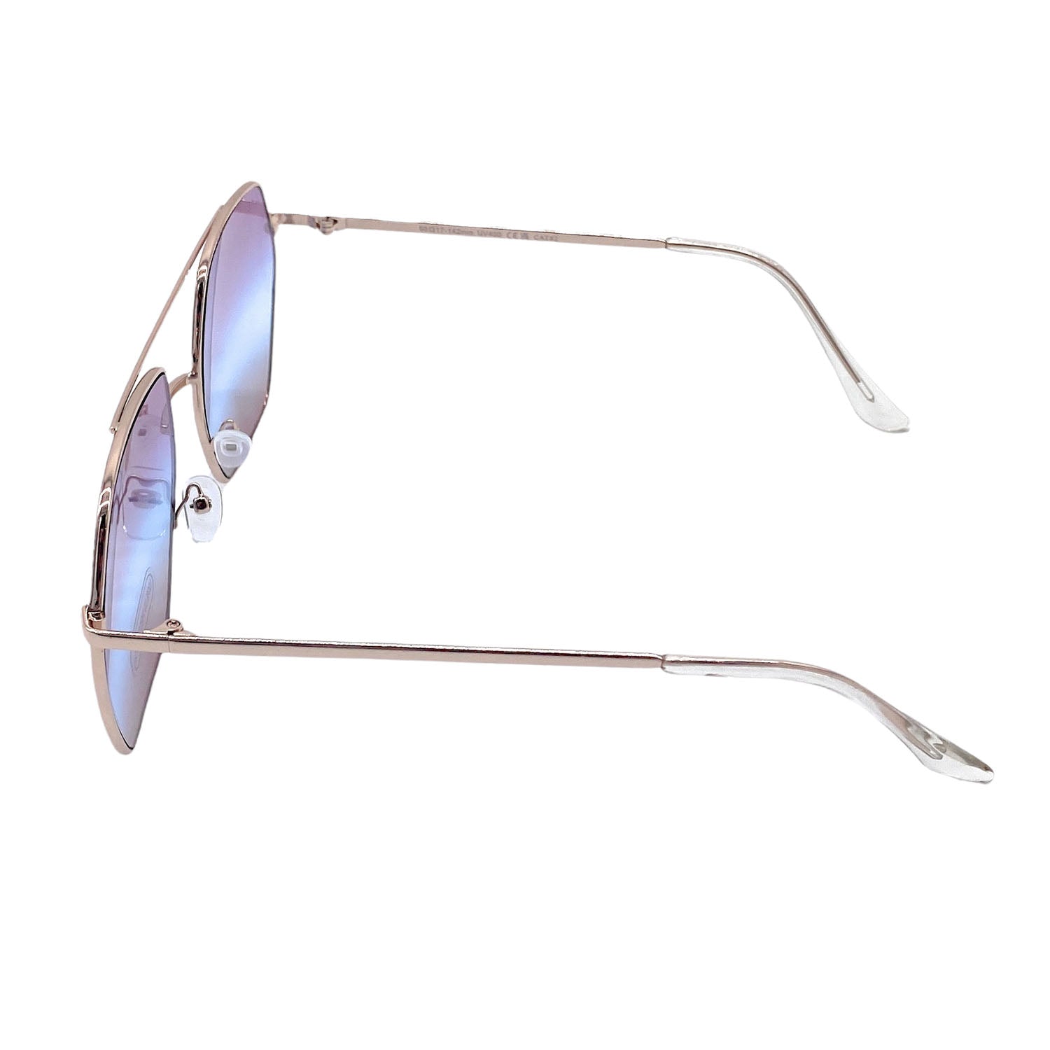Empire Cove Polygon Sunglasses Metal Frame Classic Gradient Shades UV Protection-Gold/Smoke-