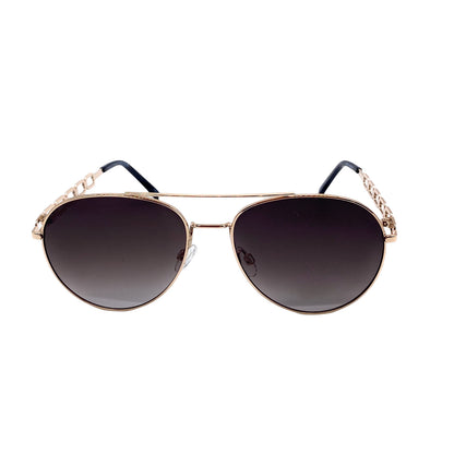Empire Cove Classic Gradient Aviator Sunglasses Metal Frame Trendy UV Protection-Gold/Brown-