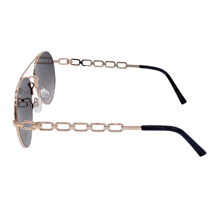 Empire Cove Classic Gradient Aviator Sunglasses Metal Frame Trendy UV Protection-Gold/Brown-