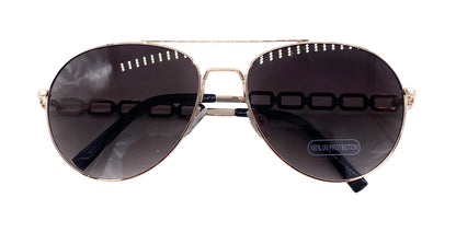 Empire Cove Classic Gradient Aviator Sunglasses Metal Frame Trendy UV Protection-Gold/Brown-
