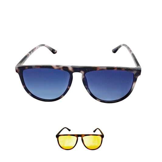 Empire Cove Round Retro Sunglasses Trendy Classic Shades Sunnies UV Protection-Marble/Smoke-
