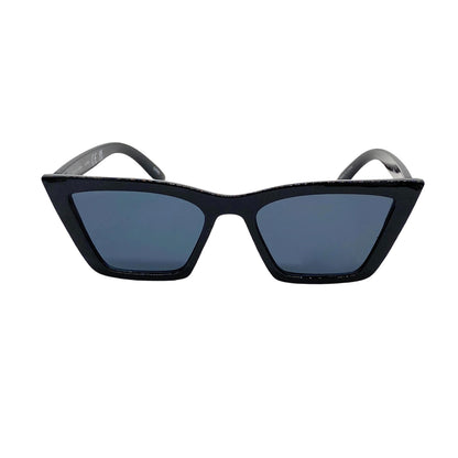 Empire Cove Square Cat Eye Sunglasses Trendy Retro Sunnies Shades UV Protection-Black-