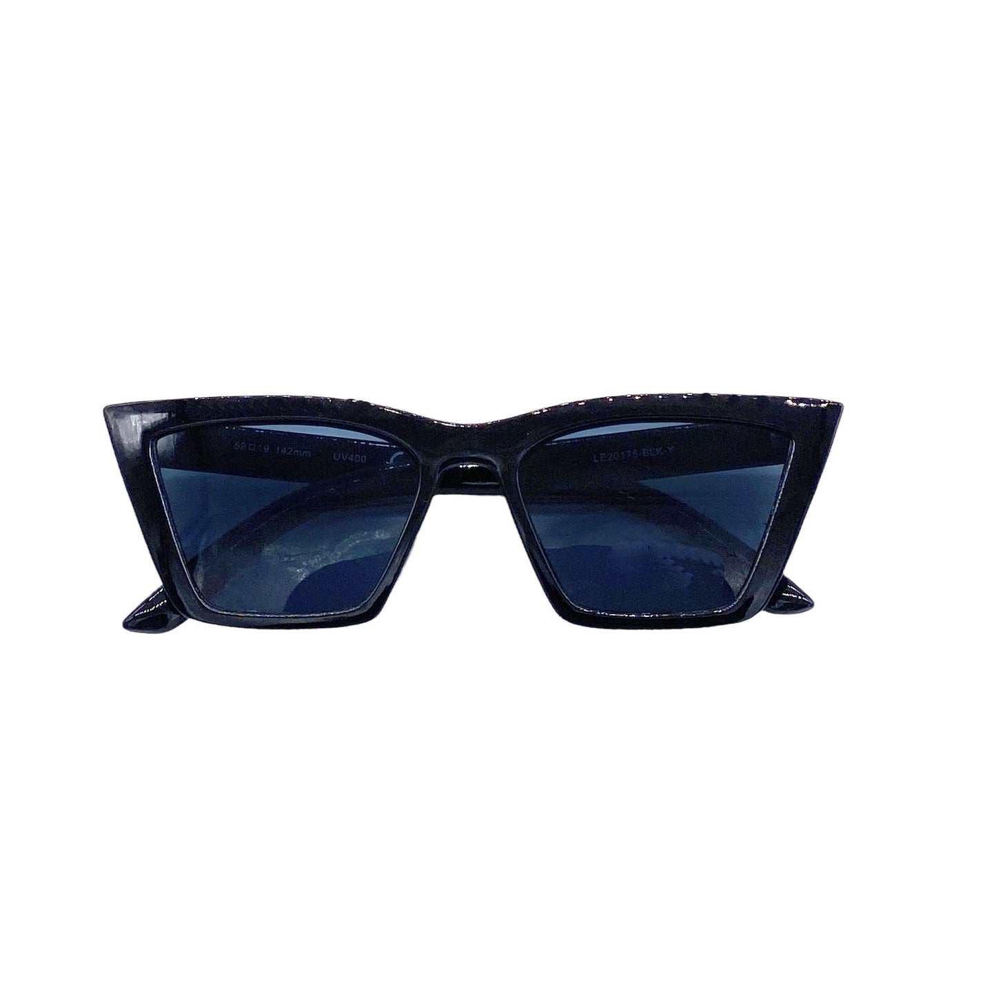 Empire Cove Square Cat Eye Sunglasses Trendy Retro Sunnies Shades UV Protection-Black-