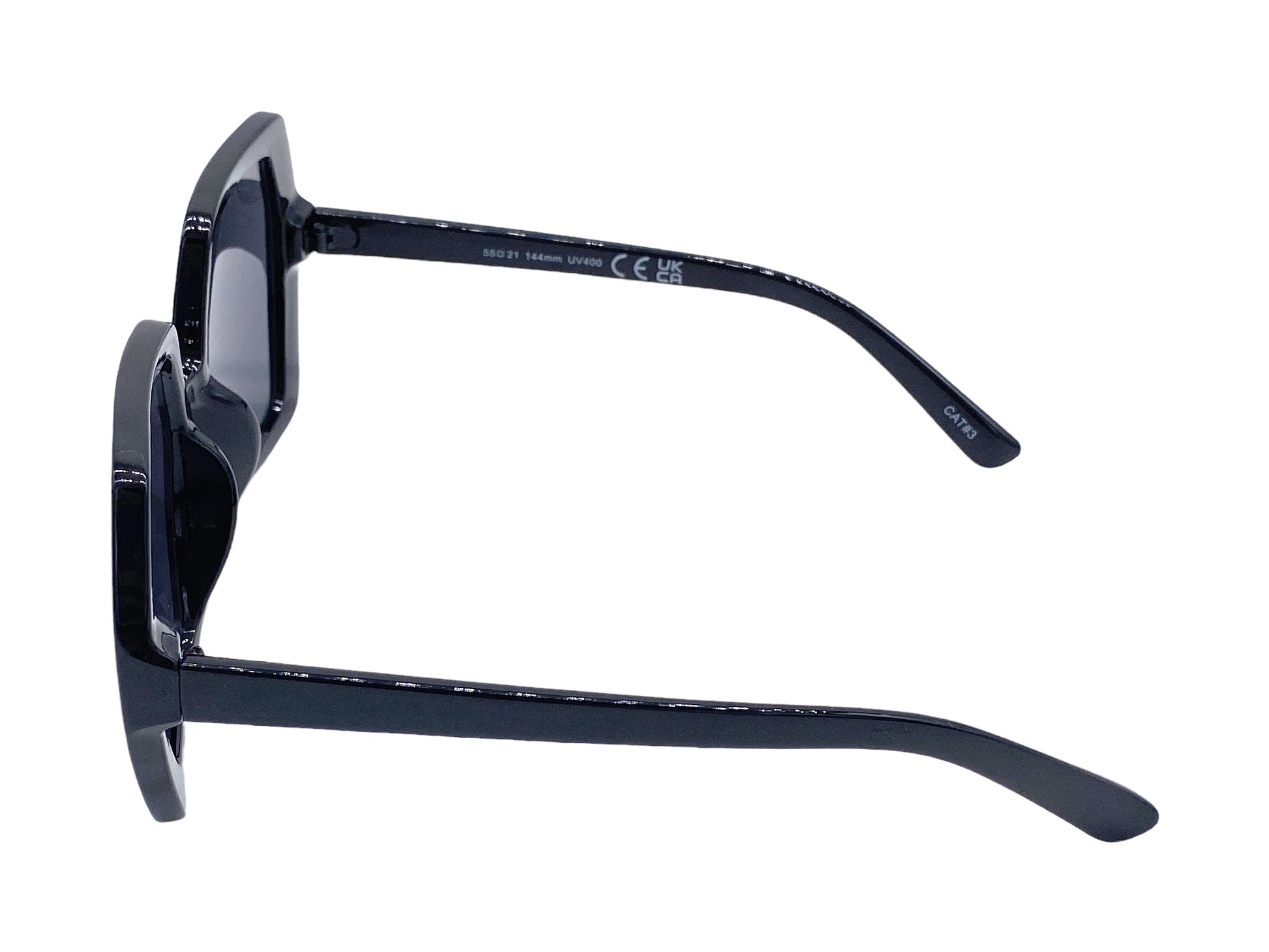 Empire Cove Oversized Square Sunglasses Hexagon Trendy Retro Classic Shades Sunnies-Black-
