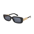 Empire Cove Rectangle Sunglasses Trendy Retro Narrow Square UV Protection Driving-Black-