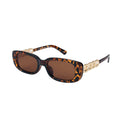 Empire Cove Rectangle Sunglasses Trendy Retro Narrow Square UV Protection Driving-Tortoise-