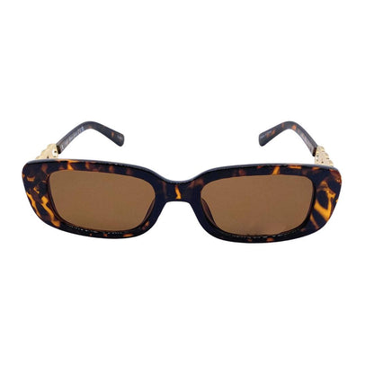 Empire Cove Rectangle Sunglasses Trendy Retro Narrow Square UV Protection Driving-Black-