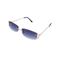 Empire Cove Rimless Sunglasses Gradient Rectangle Shades Frameless Retro Trendy-Smoke-